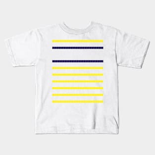 Scotland White Yellow Navy Thin Hooped Away Jersey 1990 Kids T-Shirt